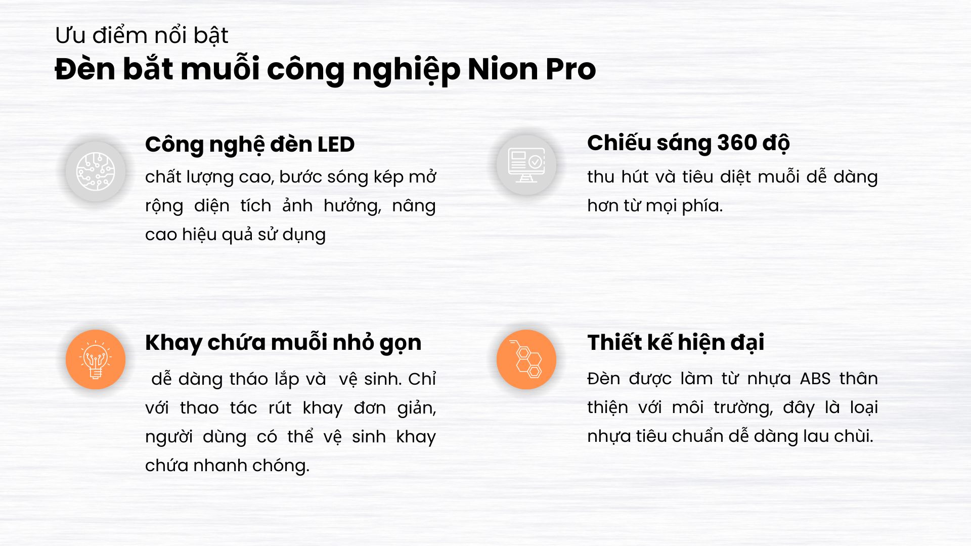 Đèn LED bắt muỗi và côn trùng Nion CN150 Pro: Ưu điểm nổi bật