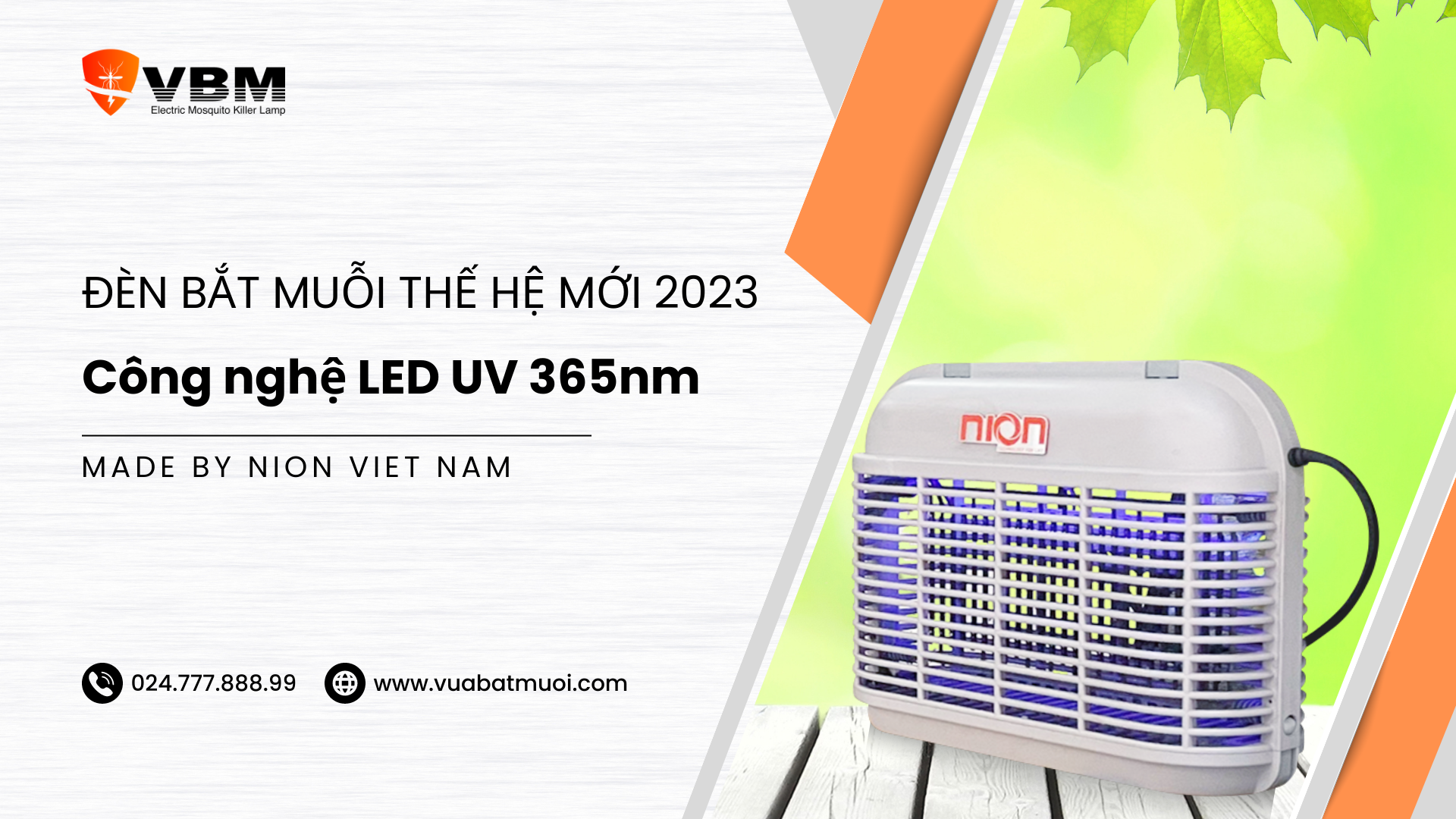 Đèn LED bắt muỗi côn trùng Nion CN100 Pro: thông tin 