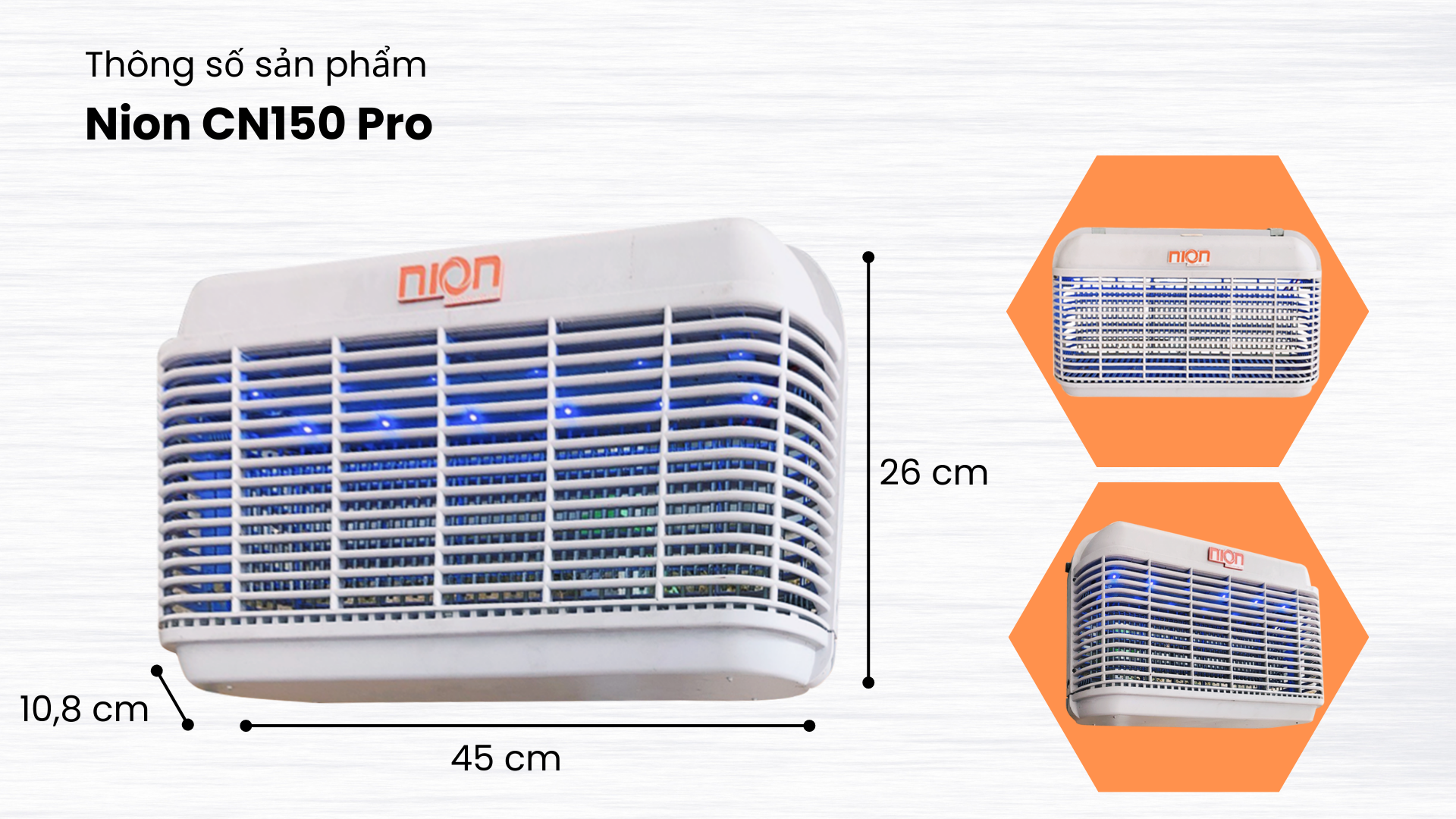 Đèn LED bắt muỗi và côn trùng Nion CN150 Pro: thông số sản phẩm