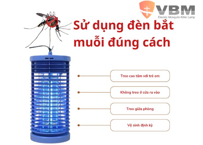 Những lưu ý khi sử dụng đèn diệt muỗi