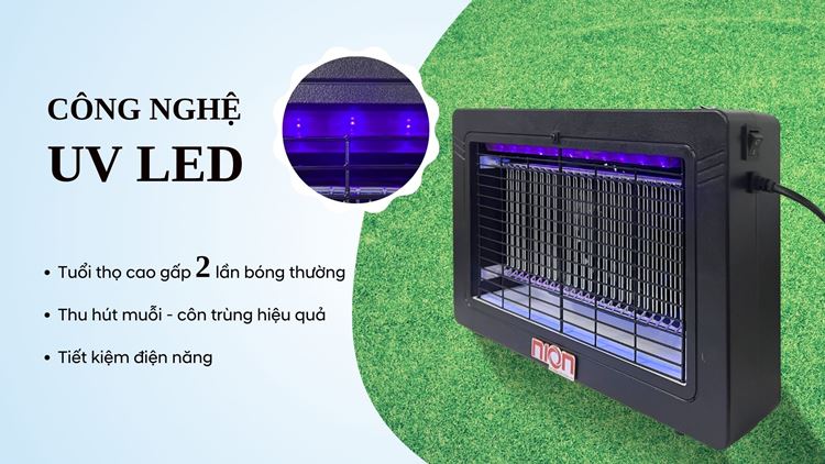 Công nghệ UV đèn bắt bắt muỗi Nion GD07