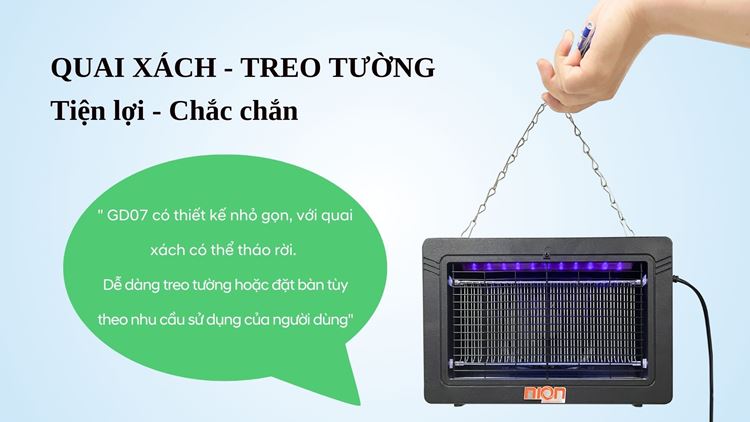 Quai xách đèn bắt muỗi Nion GD07