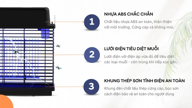 ảnh thực tế đèn bắt muỗi cn16-cn30